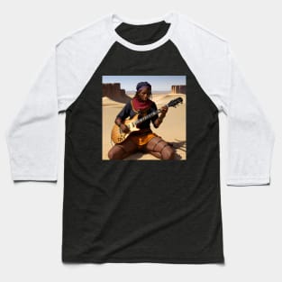 electric guitar touareg player in the desert landescape music heavy metal Baseball T-Shirt